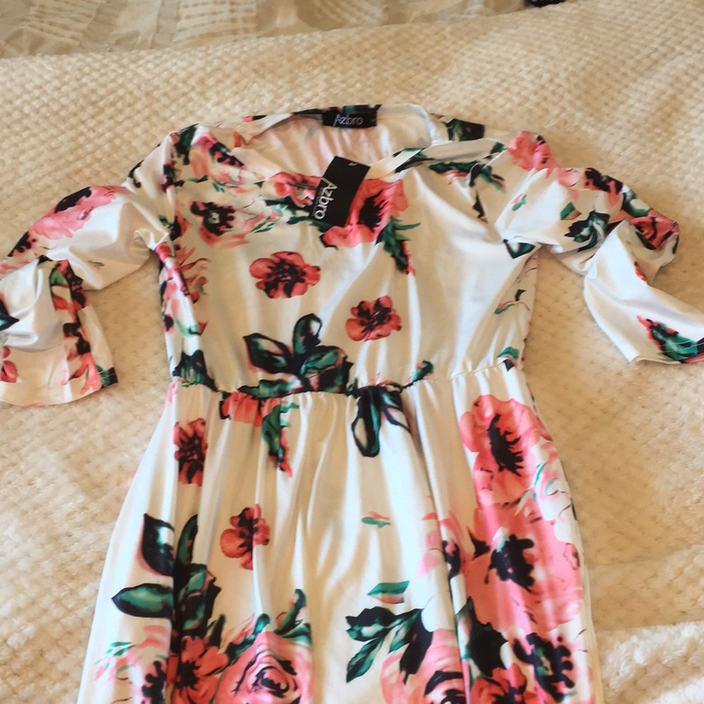 Floor length summer dress - floral